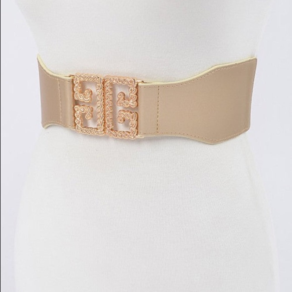 Metal Buckle Plus Size Stretch Waist Belt